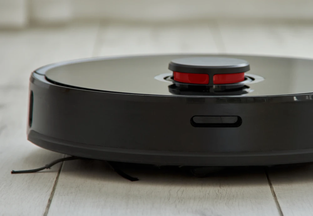 robot vacuum cleaner on carpet